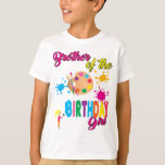 Paint Birthday Art Create Brother Matching T-Shirt<br><div class="desc">Celebrate the birthday of your daughter,  niece,  goddaughter or friend with this original and unique design. Match with friends and family. Create unforgettable moments in this celebration</div>