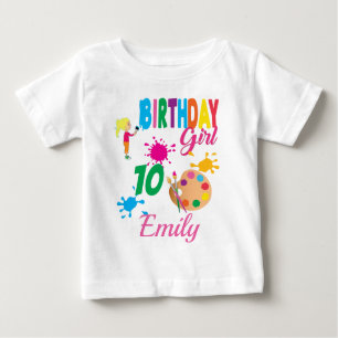 Paint Birthday Art  Create Party Theme Custom  Baby T-Shirt