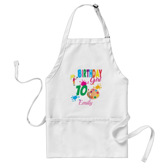 Paint Birthday Art  Create Party Theme Custom  Standard Apron (Front)