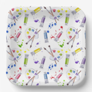 Paint Birthday Party Art Crafts Paper Plate