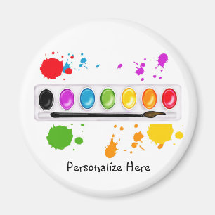 paint box with splatters magnet