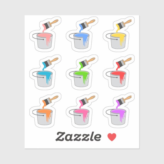 Paint Brush Buckets Hobby Renovation Day Planner (Sheet)