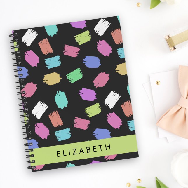 Paint Brush, Colourful Brush Strokes, Your Name Planner (Creator Uploaded)