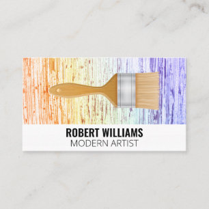 Paint Brush   Colourful Texture Business Card