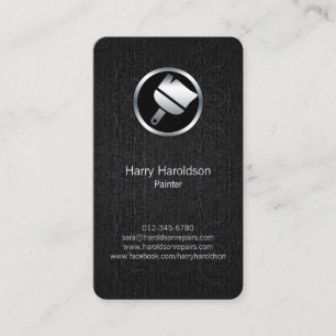 Paint Brush Icon Grunge Painter Business Card