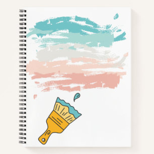 paint brush notebook