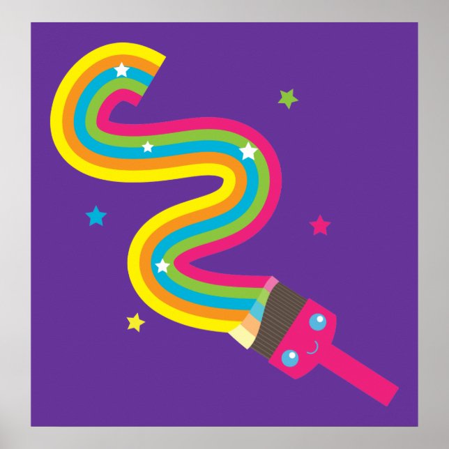 Paint Brush Print Posters (Front)