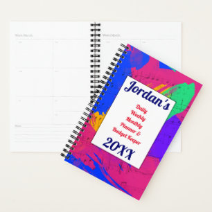 Paint Brush Strokes Budget Planner