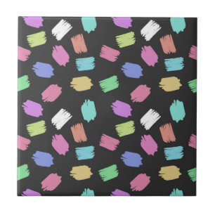 Paint Brush Strokes, Colourful Brush Strokes Ceramic Tile