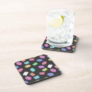 Paint Brush Strokes, Colourful Brush Strokes Coaster
