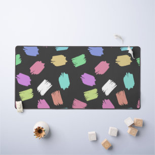 Paint Brush Strokes, Colourful Brush Strokes Desk Mat