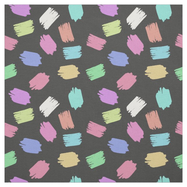 Paint Brush Strokes, Colourful Brush Strokes Fabric (Swatch)