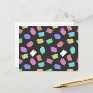 Paint Brush Strokes, Colourful Brush Strokes Postcard