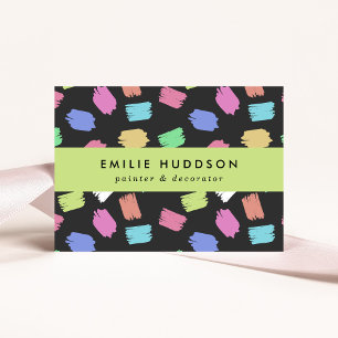 Paint Brush Strokes, Painter, Painting, Decorator Business Card
