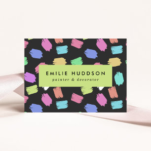Paint Brush Strokes, Painter, Painting, Decorator Business Card