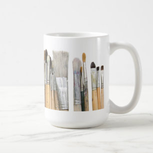 Paint brushes coffee mug