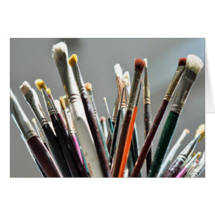 Paint brushes drying in the sunlight