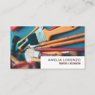 Paint Brushes, Painter & Decorator Business Card
