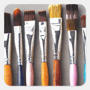 Paint Brushes Square Sticker