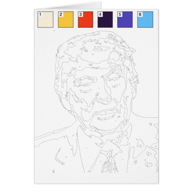 Paint by Numbers Card: Donald Trump 2 (Front)