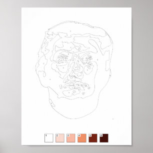 Paint By Numbers Poster: Donald Trump Poster