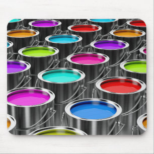 Paint cans mouse pad