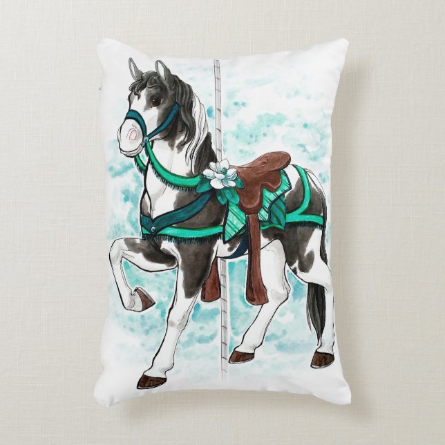 Paint Carousel Horse Pillow (Front(Vertical))