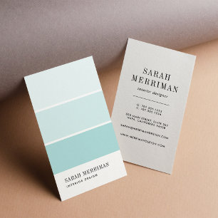 Paint Chip Editable Colour Interior Designer Business Card