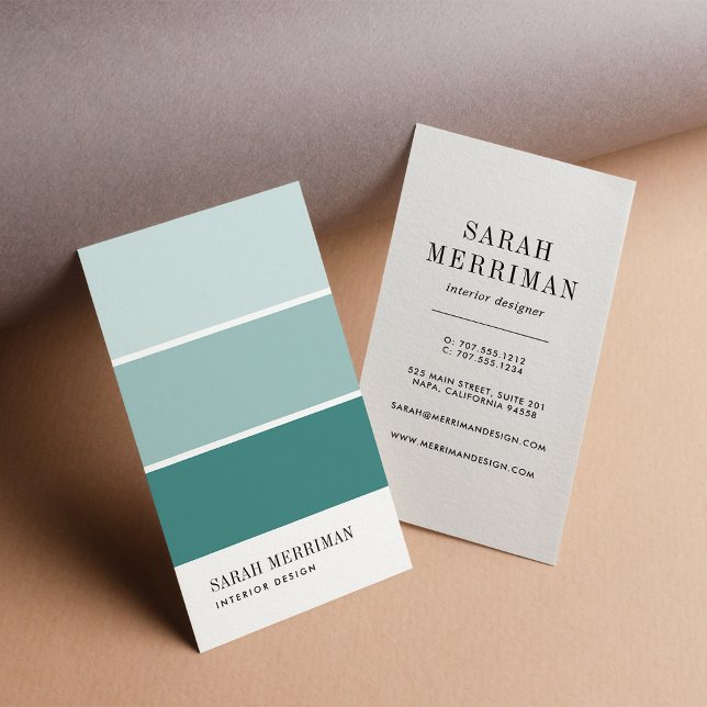 Paint Chip | Editable Colour Interior Designer Business Card (Creator Uploaded)