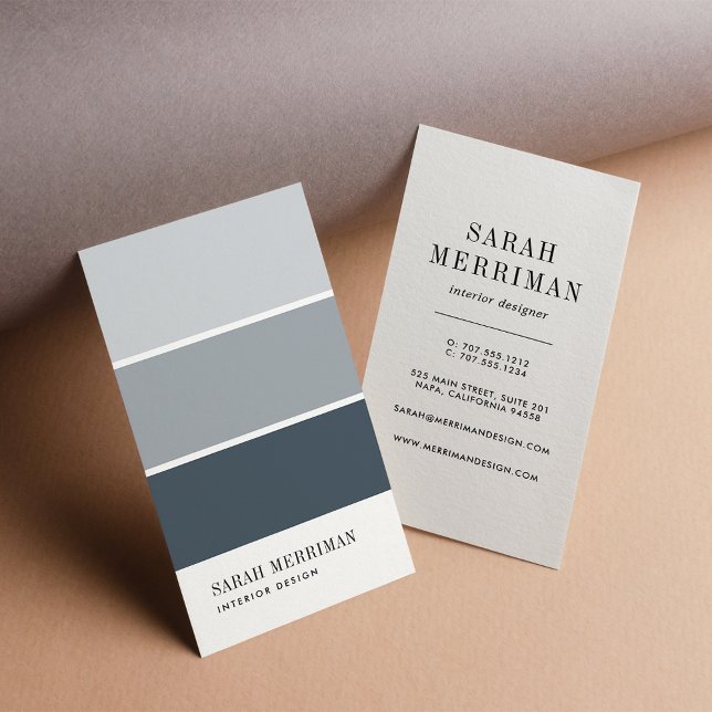 Paint Chip | Editable Colour Interior Designer Business Card (Creator Uploaded)