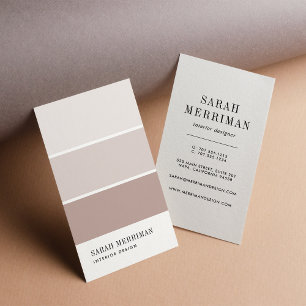 Paint Chip   Rose Taupe Home Interior Design Business Card