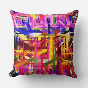 Paint Colour Brush Stroke Background #2 Cushion