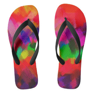 Paint Colour Splatter Brush Stroke #2 Thongs