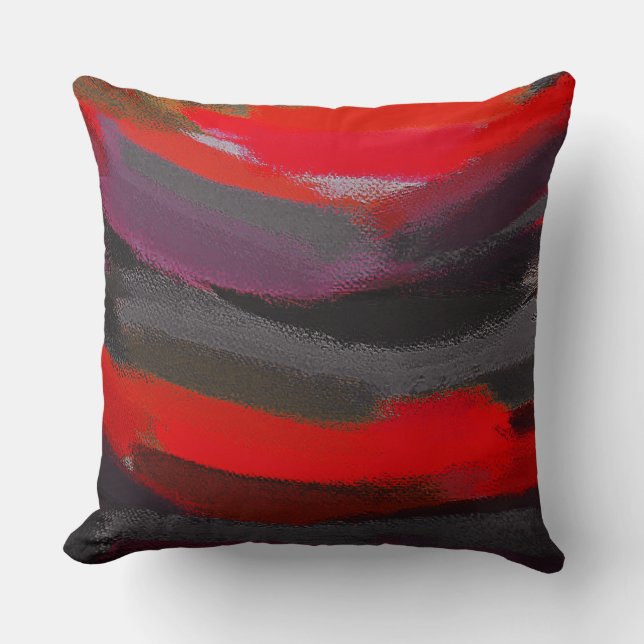 Paint Colour Splatter Brush Stroke Cushion (Front)