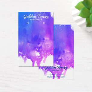 Paint Drip Earring Necklace Jewellery Display Card
