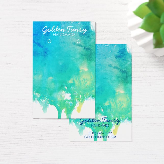 Paint Drip Earring Necklace Jewellery Display Card (Desk)