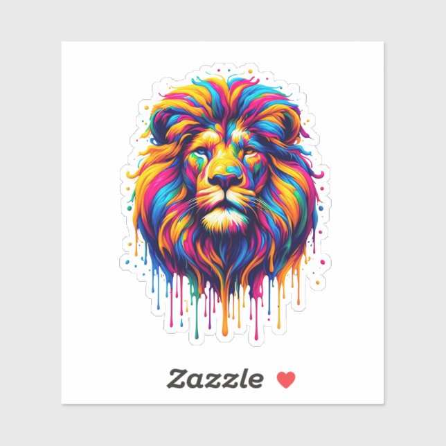 Paint Drip Lion (Sheet)