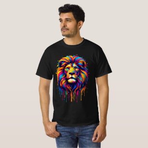 Paint Drip Lion T-Shirt