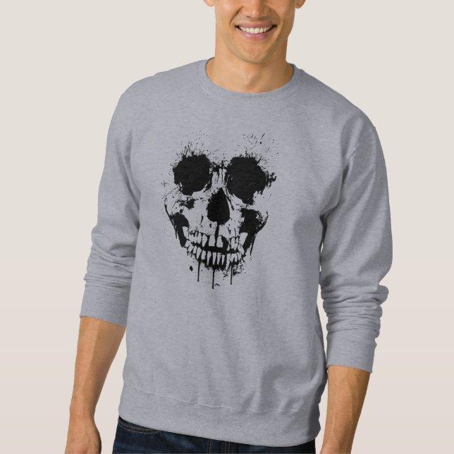 Paint Drip Skull Sweatshirt (Front)