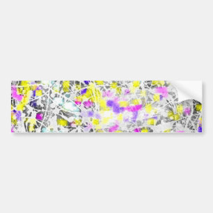 paint drip splatter art bumper sticker