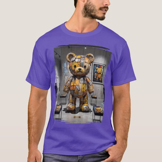Paint Drip Teddy Bear Grunge T-Shirt (Front)