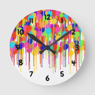 Paint Drips Clock