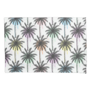 Paint Drop Palm Tree Pattern Pillowcase