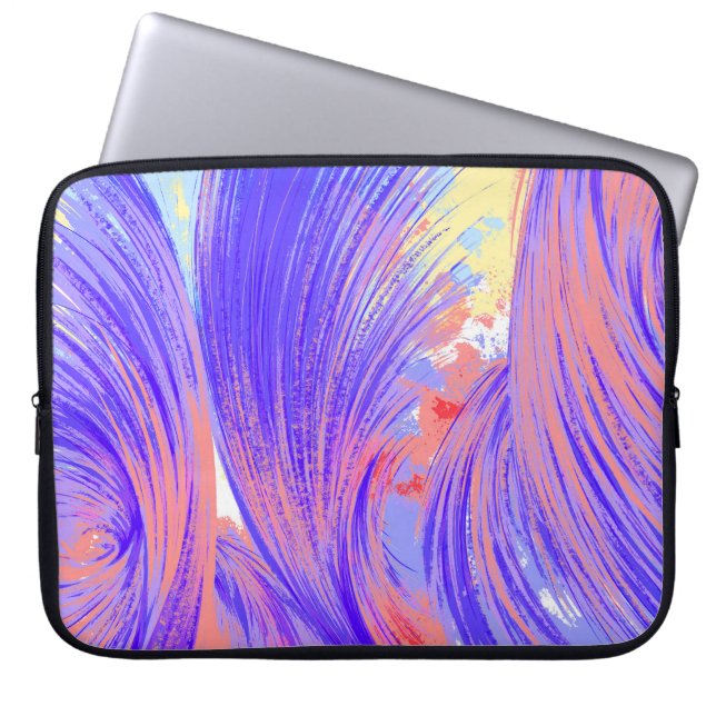Paint & Feathers Laptop Sleeve (Front)