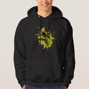 Paint Fish Black Hoodie