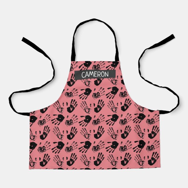 Paint Handprint All-Over Print Apron (Front)