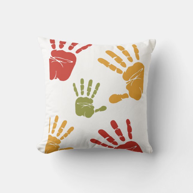 paint hands cushion (Front)