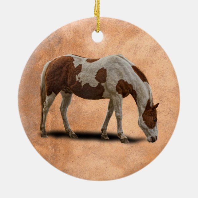 PAINT HORSE CERAMIC TREE DECORATION (Back)