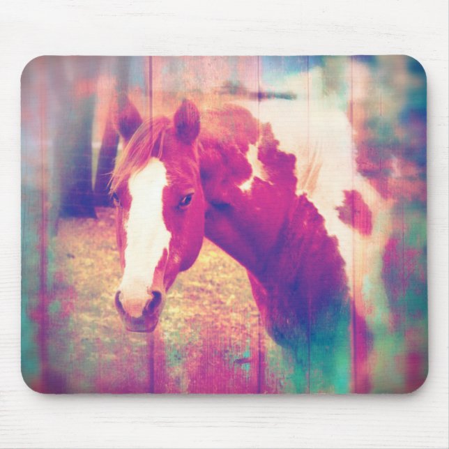 Paint Horse Grunge Mouse Pad (Front)