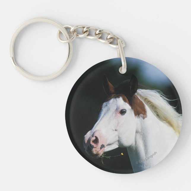 Paint Horse Headshot 3 Key Ring (Front)